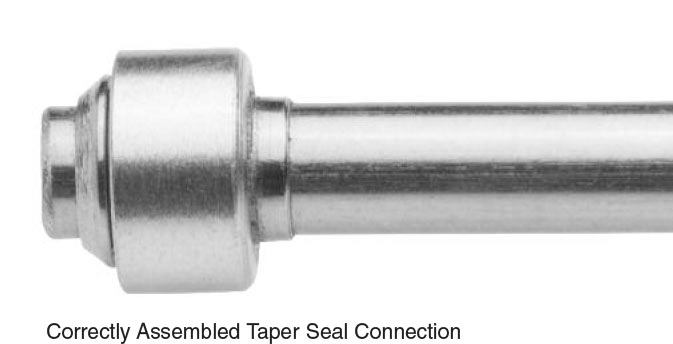 Correctly Assembled Taper Seal Connection