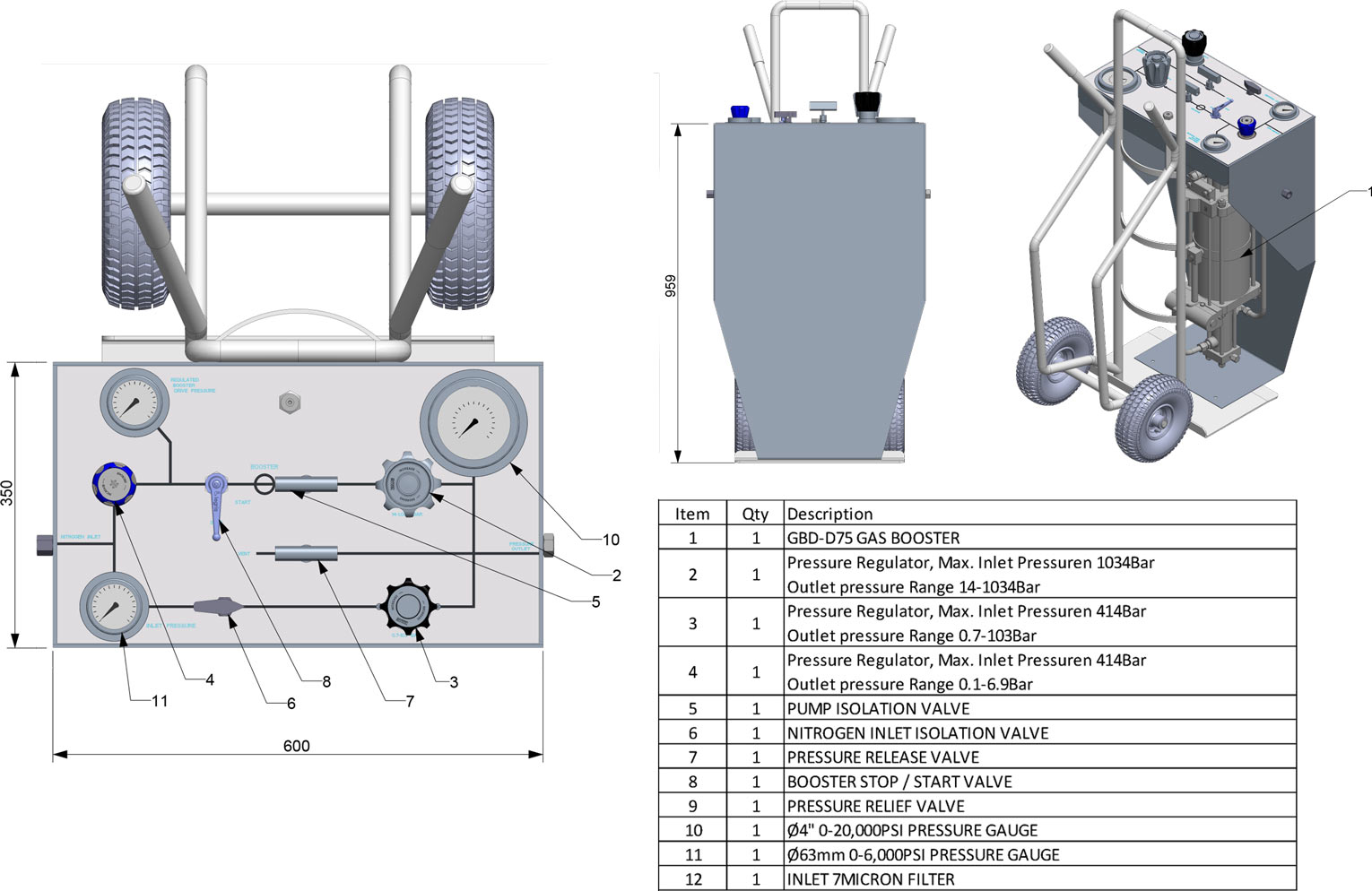 Portable Gas Booster Schematic