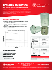 HYDROGEN REGULATOR PRODUCT FLYER