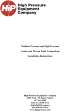 Connection Installation- Med and High Pressure