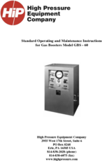 Gas Booster Model GBS 60- Operating and Maintenance