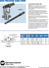 Hand Pump Data Sheet