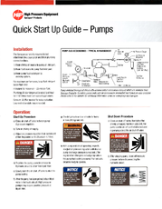 Sprague Startup Guide Pumps