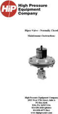 Hipco- Closed Maintenance Instructions