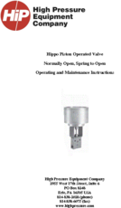 Hippo - Piston Open - Operating and Maintenance