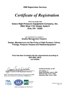 ISO 9001:2015 Certificate