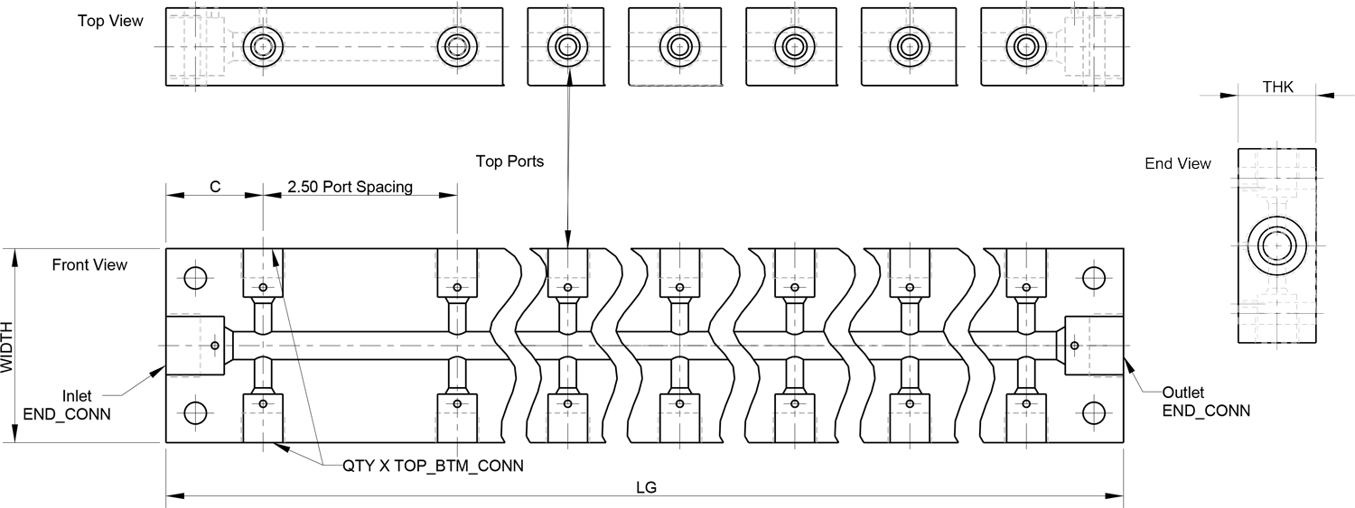 Manifold Top and Side Views