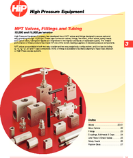 NPT Valves, Fittings and Tubing