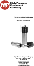 OC Series O-Ring Seal Reactor- Assembly Instructions