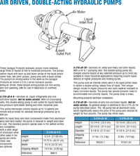 S216 JD Double Acting Pump Data Sheet