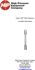 Series MS Micro Reactors- Assembly Instructions
