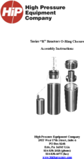 Series R Reactors O-Ring Closure- Assembly Instructions
