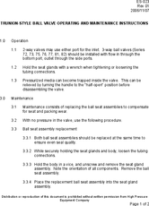 Trunion-style Ball Valve Instructions